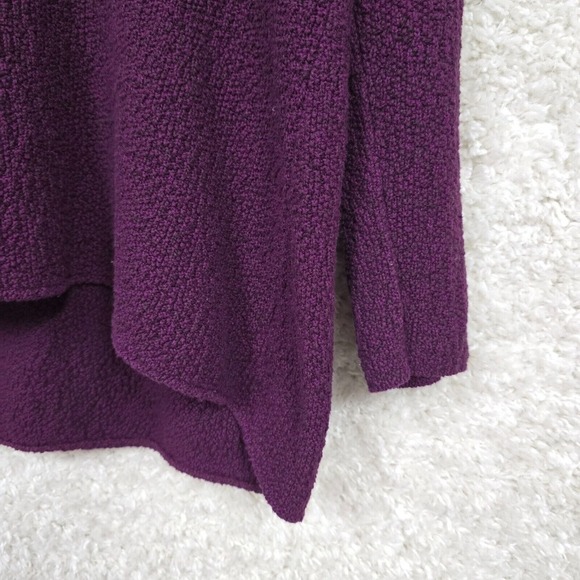 Margaret Winters Cowl Neck Sweater Womens XS Purple Cozy Textured Knit Layer - Picture 2 of 13